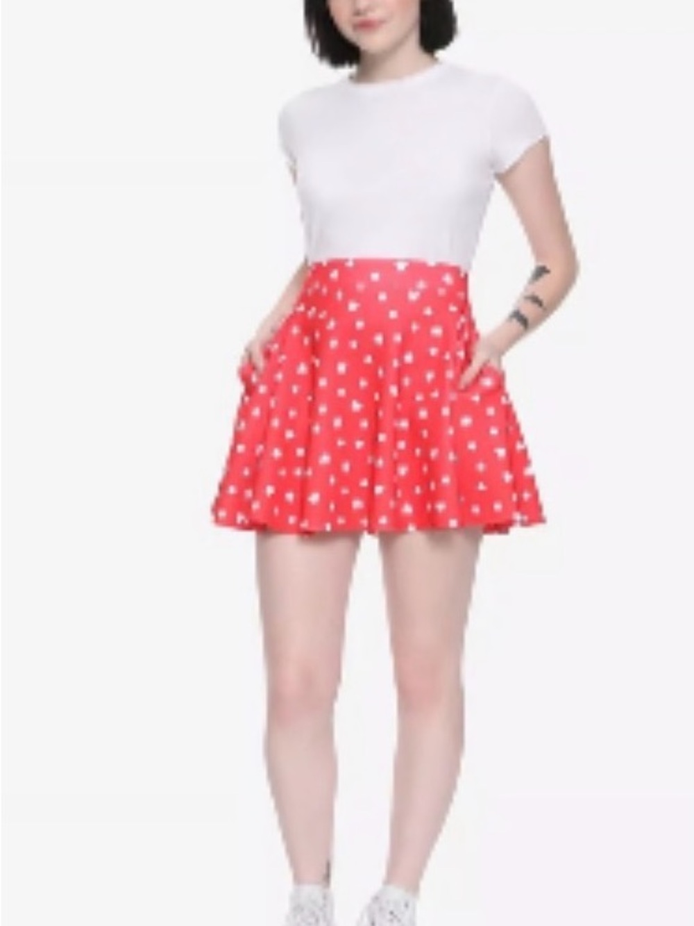 Disney Red Skater Skirt with White Polka Dots (Minnie Mouse heads)